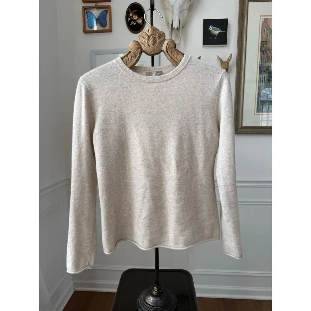 Territory Ahead Beige 100% Cashmere Lightweight Sweater L